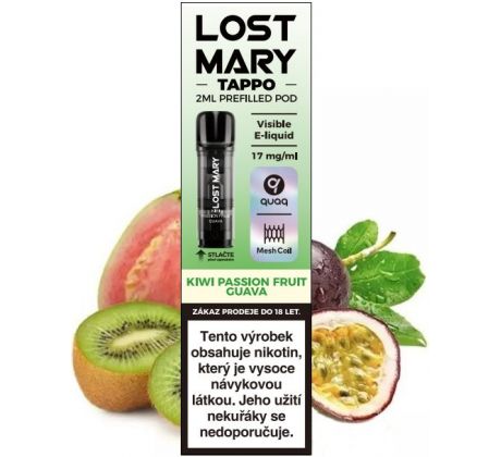 LOST MARY TAPPO Pods cartridge 1Pack Kiwi Passion Fruit Guava 17mg