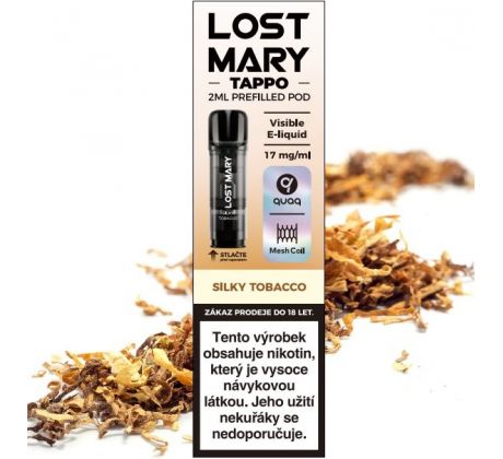 LOST MARY TAPPO Pods cartridge 1Pack Silky Tobacco 17mg