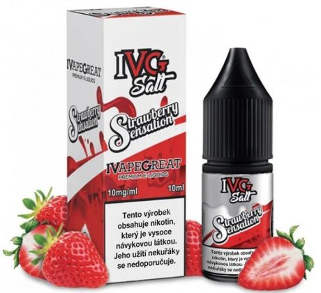 Liquid IVG SALT Strawberry Sensation 10ml - 10mg