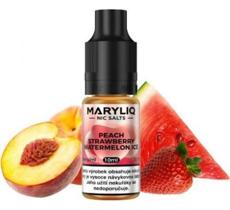 Liquid MARYLIQ Nic SALT Peach Strawberry Watermelon Ice 10ml - 20mg