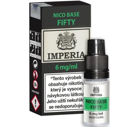 Nikotinová báze IMPERIA Fifty PG50-VG50 10ml-6mg 1Pack