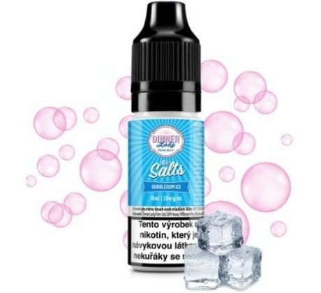 Liquid Dinner Lady Nic SALT Bubblegum Ice 10ml - 20mg