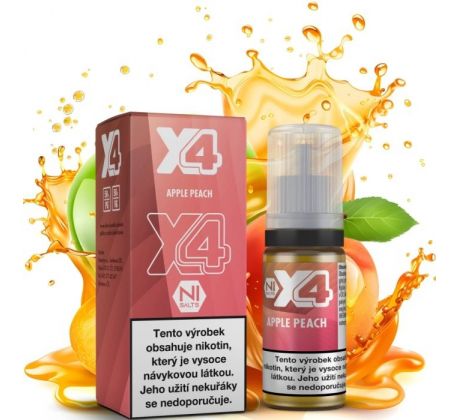 Liquid X4 Bar Juice - Jablko a broskev (Apple Peach) 10ml - 20mg