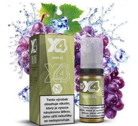 Liquid X4 Bar Juice - Chladivé hroznové víno (Grape Ice) 10ml - 20mg