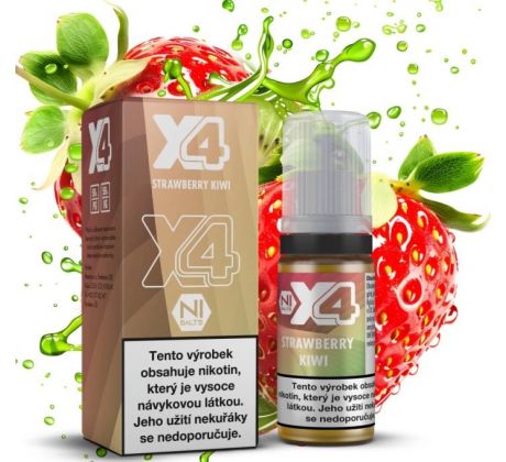 Liquid X4 Bar Juice - Jahoda a kiwi (Strawberry Kiwi) 10ml - 20mg