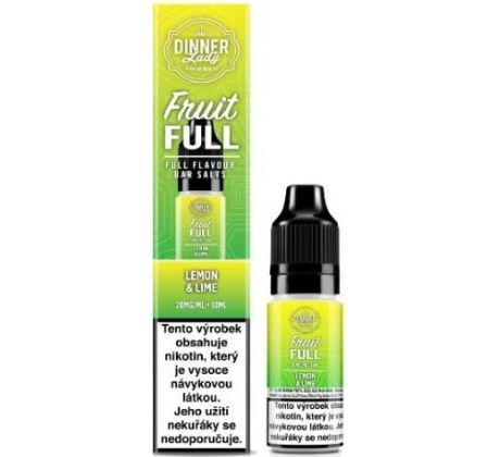 Liquid Dinner Lady BAR SALTS Fruit FULL Lemon and Lime 10ml - 20mg